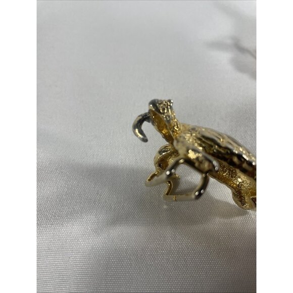 Gay Boyer Gold Turtle Belt Buckle Rope Ribbon Two Piece Sea Interlocking Vintage - Picture 8 of 16